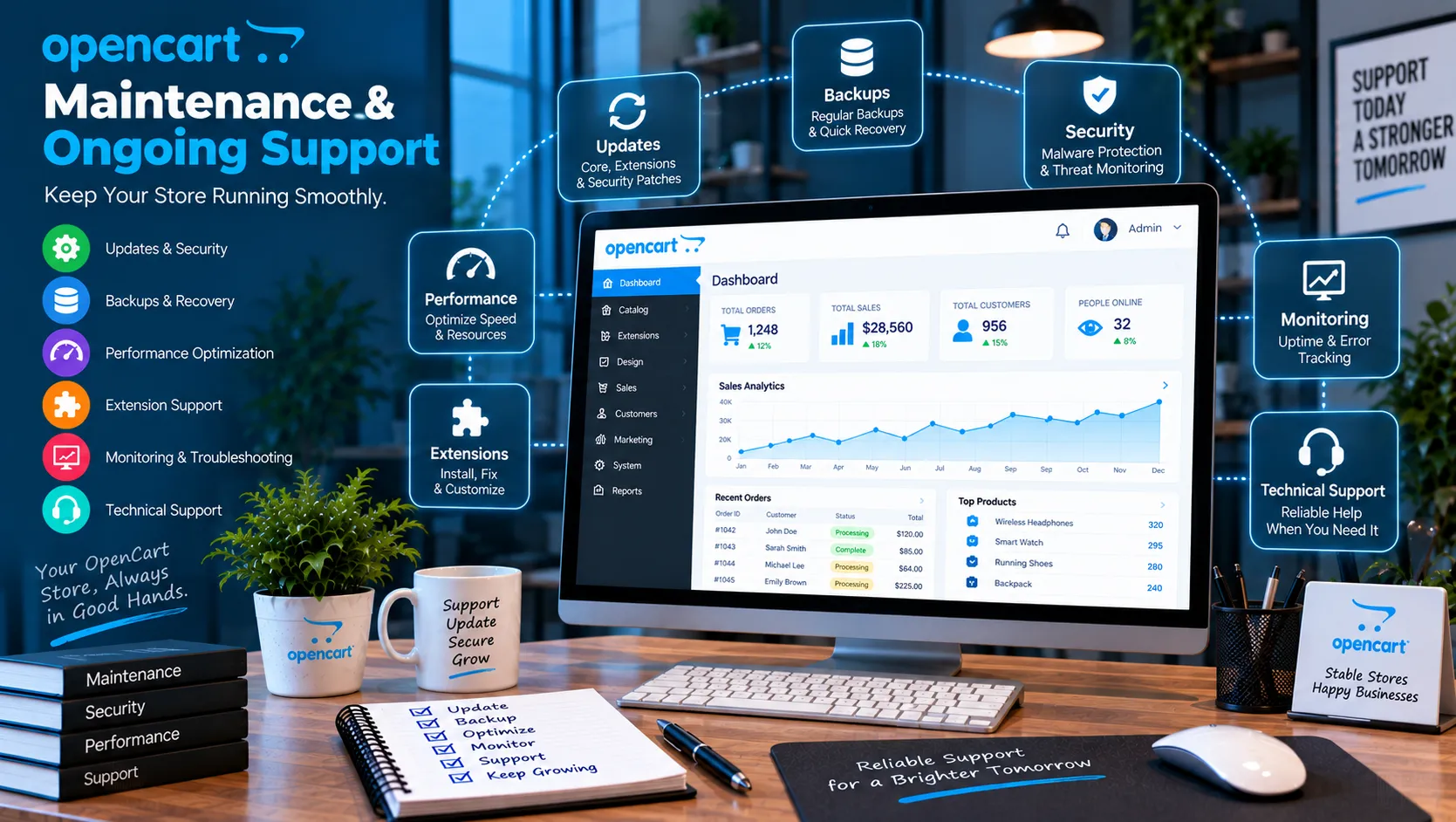 OpenCart maintenance and support services