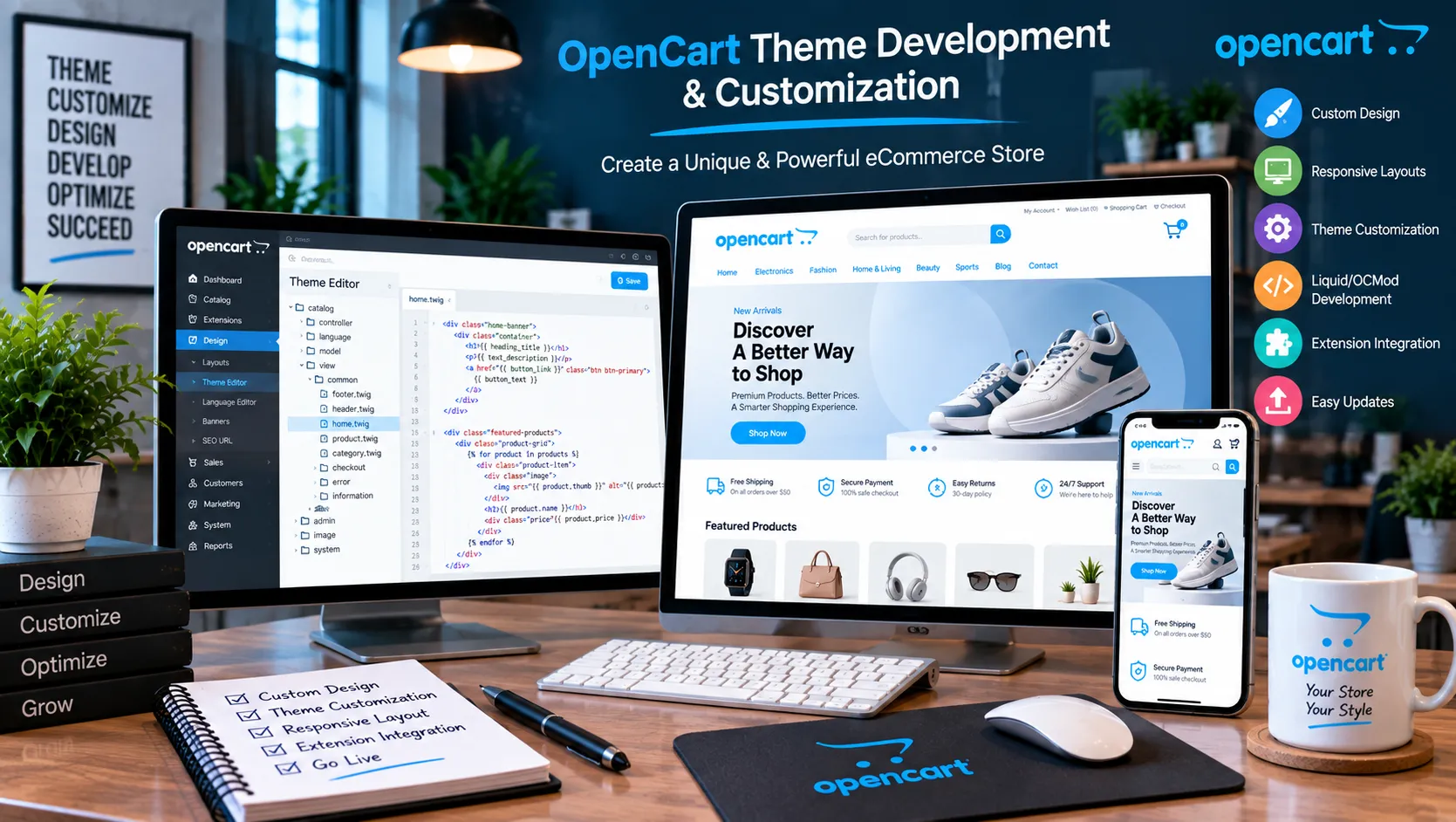 OpenCart theme development and customization - webizito