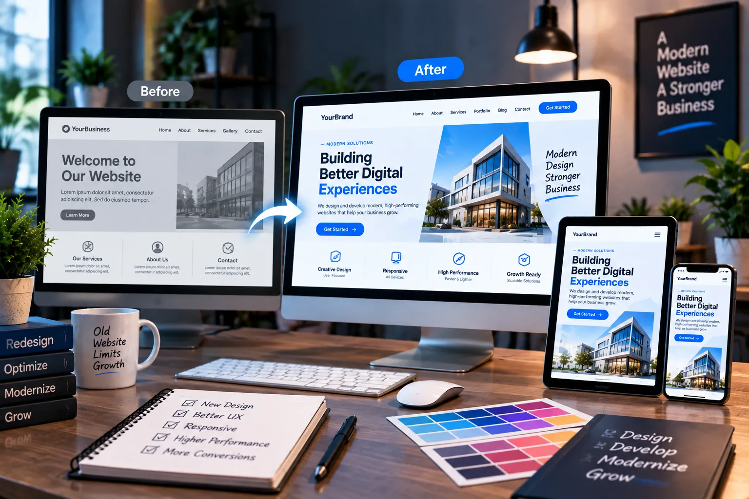Responsive website redesign and modernization services