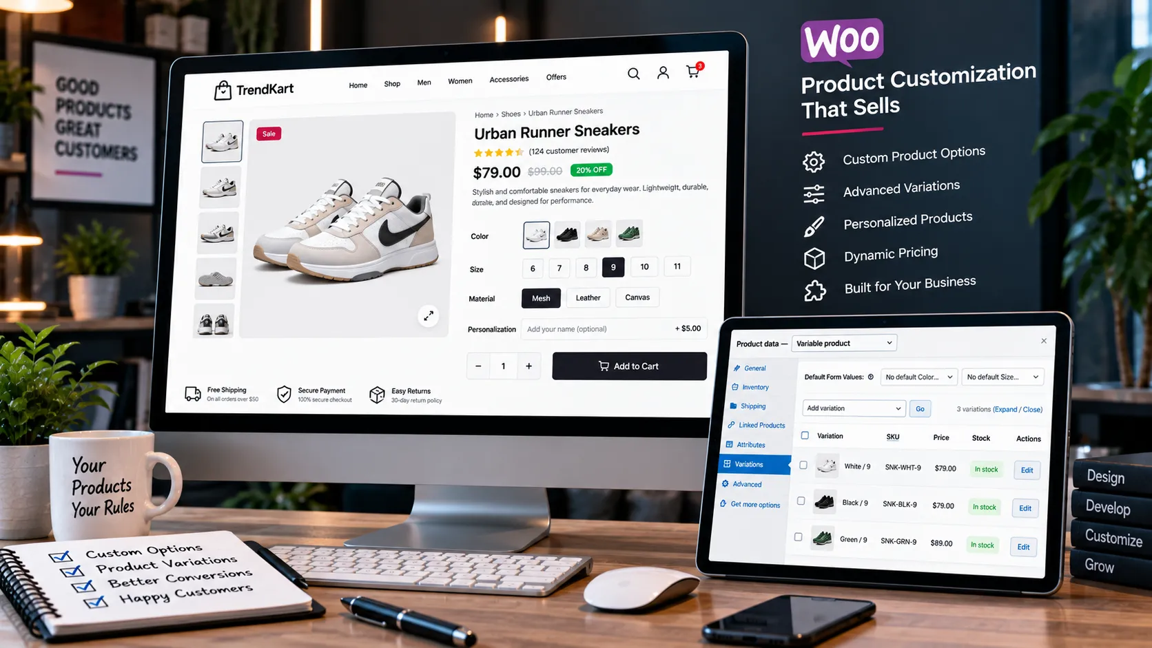 WooCommerce Product and Variation Customization