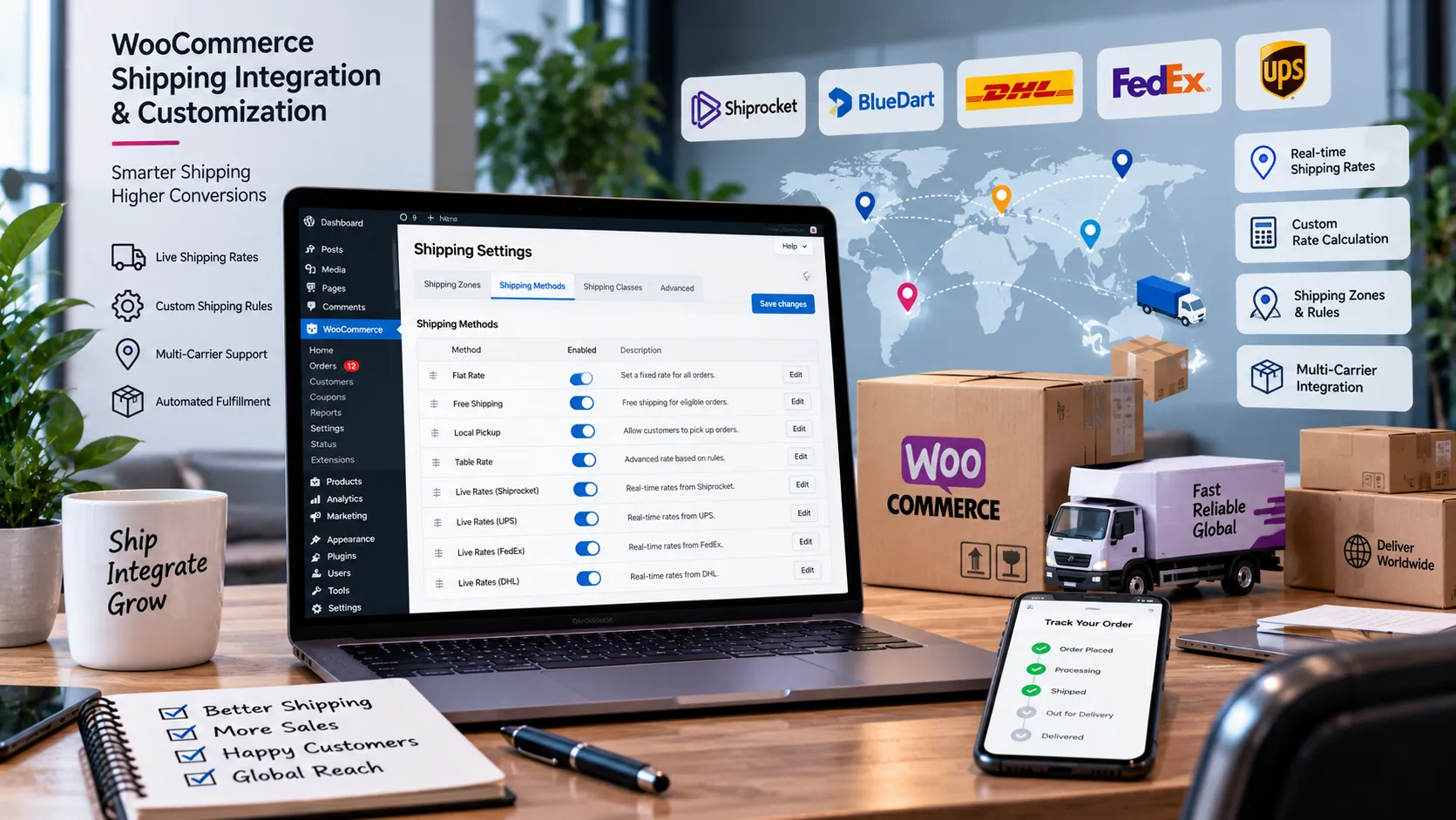 WooCommerce shipping integration and customization