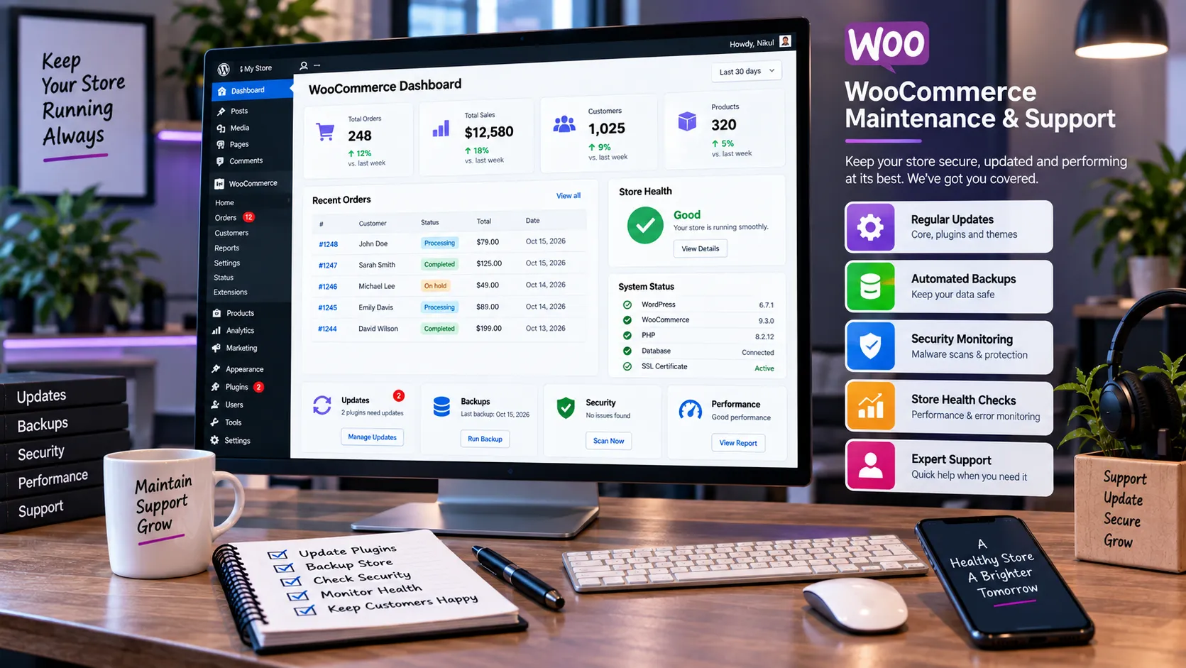 WooCommerce maintenance and support services